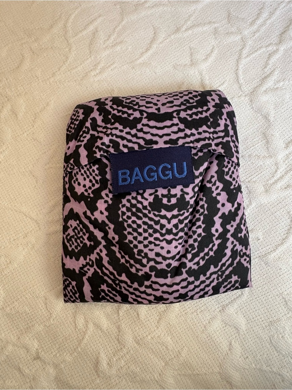 Baby BAGGU Reusable Foldable Tote in Snakeskin